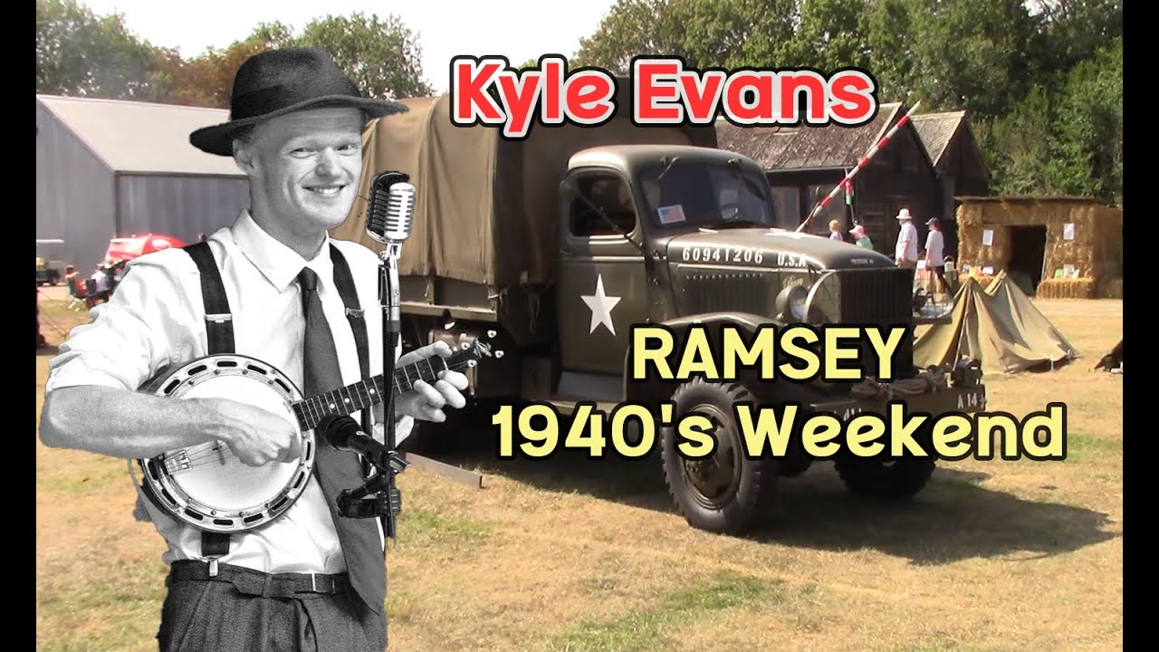 Kyle Evans as George Formby at Ramsey 1940's Weekend