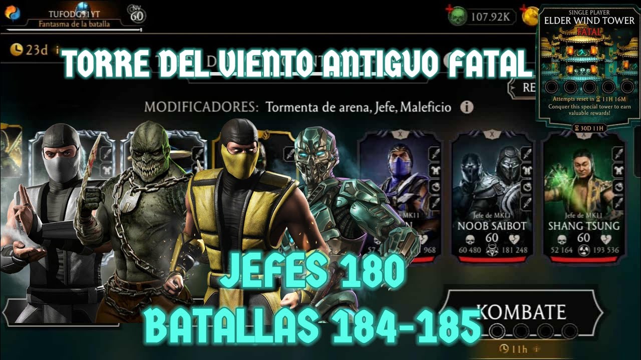 TEAM DE ORO SON BUENOS🤔 TORRE DEL VIENTO ANTIGUO FATAL JEFES 180 batallas 184-185