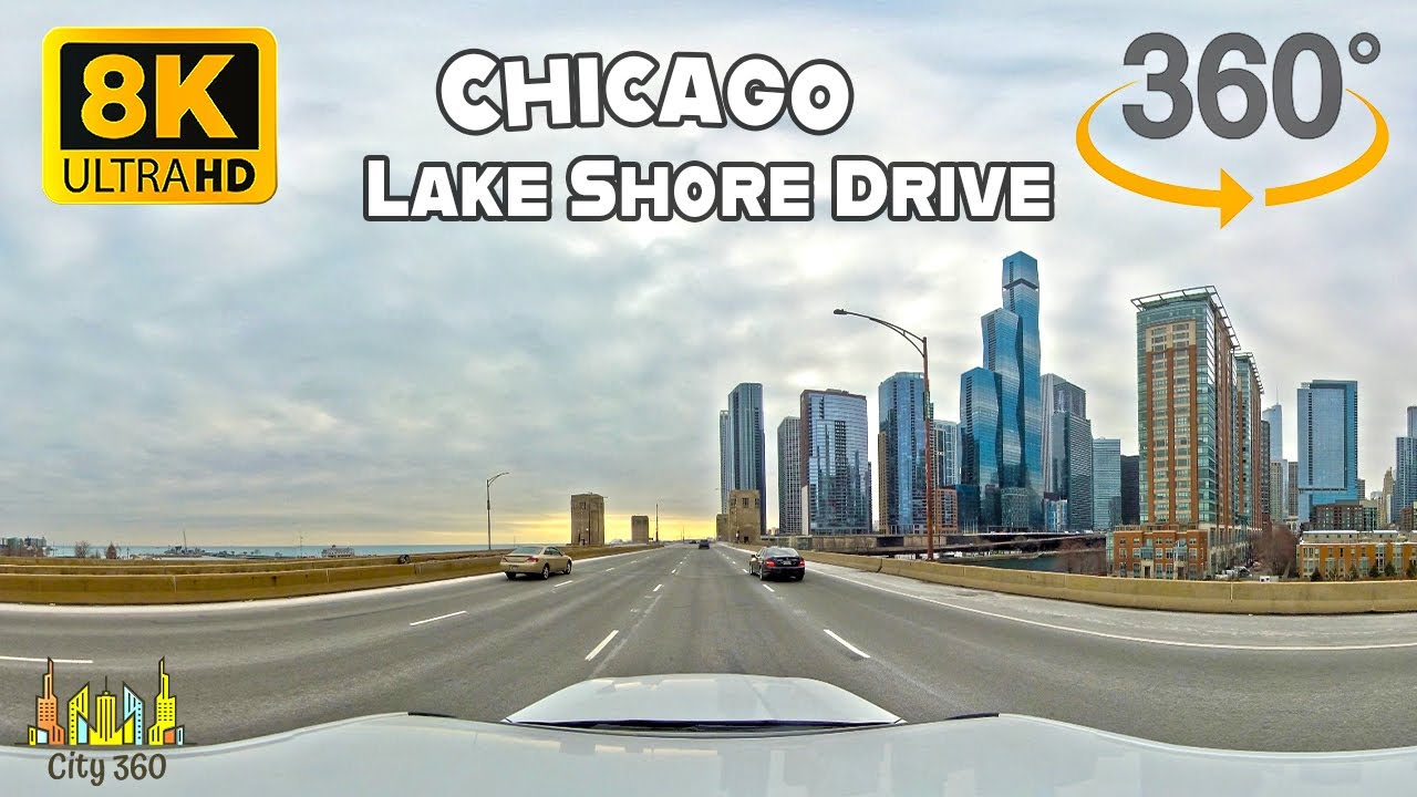 Chicago - Lake Shore Drive - VR 360 8K Video