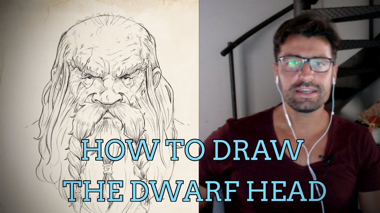 HOW TO DRAW A DWARF HEAD