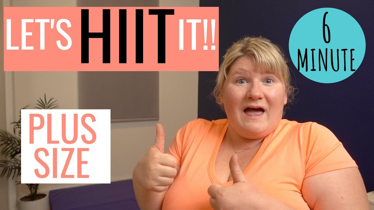 PLUS SIZE Modified 6 MIN HIIT For Obese Beginners / Low Impact / Burn Calories Fast