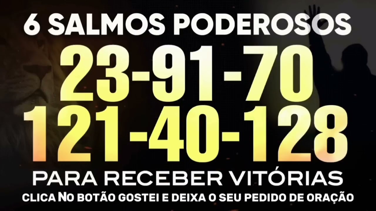 6 SALMOS PODEROSOS SALMO 23, 91, 70, 121, 40 e 128 PARA RECEBER VITÓRIA 🏆