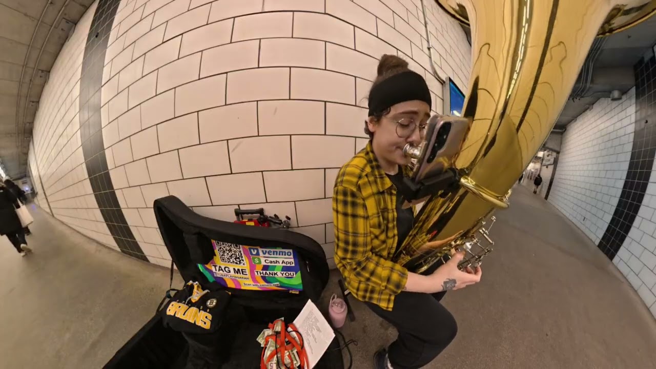 I want you back 360- Live Tuba Busking in Boston