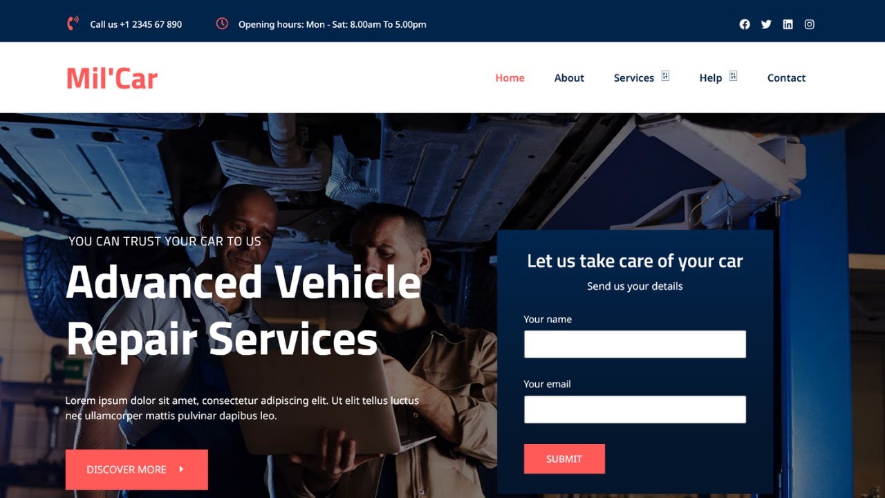 Jour 5 : Créer un site web pour un garage mécanique - WORDPRESS