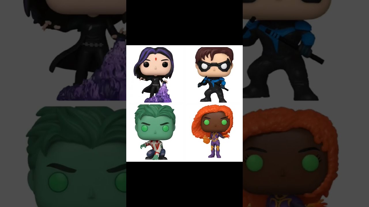 DC Titans Nightwing/Starfire/Beast Boy/Raven Funko Pop! Vinyl Figures