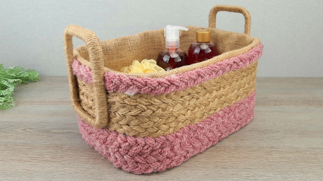 Замечательная Корзина - Органайзер из Джутового Шпагата своими руками