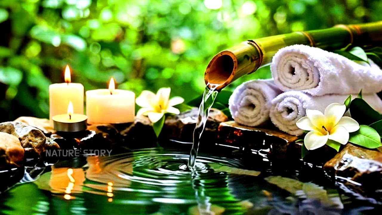 Relaxing Piano Music 🌿 Sleep Music, Calming Music, Meditation Music and Water Nature Sounds, Bamboo