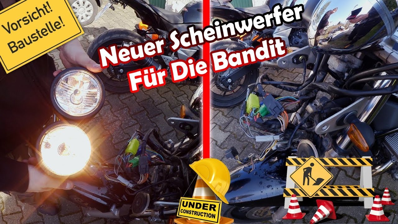 SCHEINWERFER UMBAU | KABELSALAT BEI DER BANDIT N600 [ MotoVlog #89 | Deutsch | Berlin HD ]