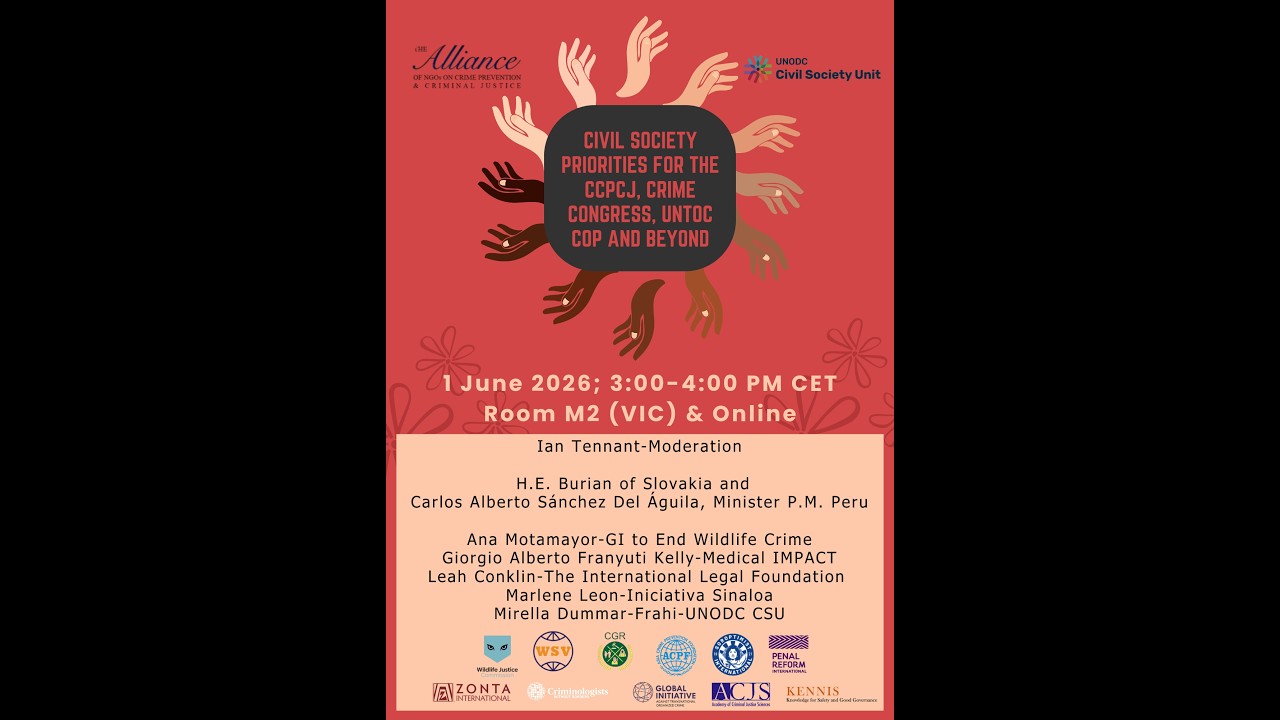 Civil society priorities for the CCPCJ, Crime Congress, UNTOC COP and beyond