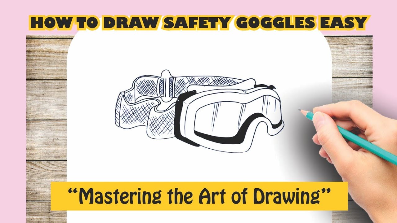 How to Draw Safety Goggles Easy