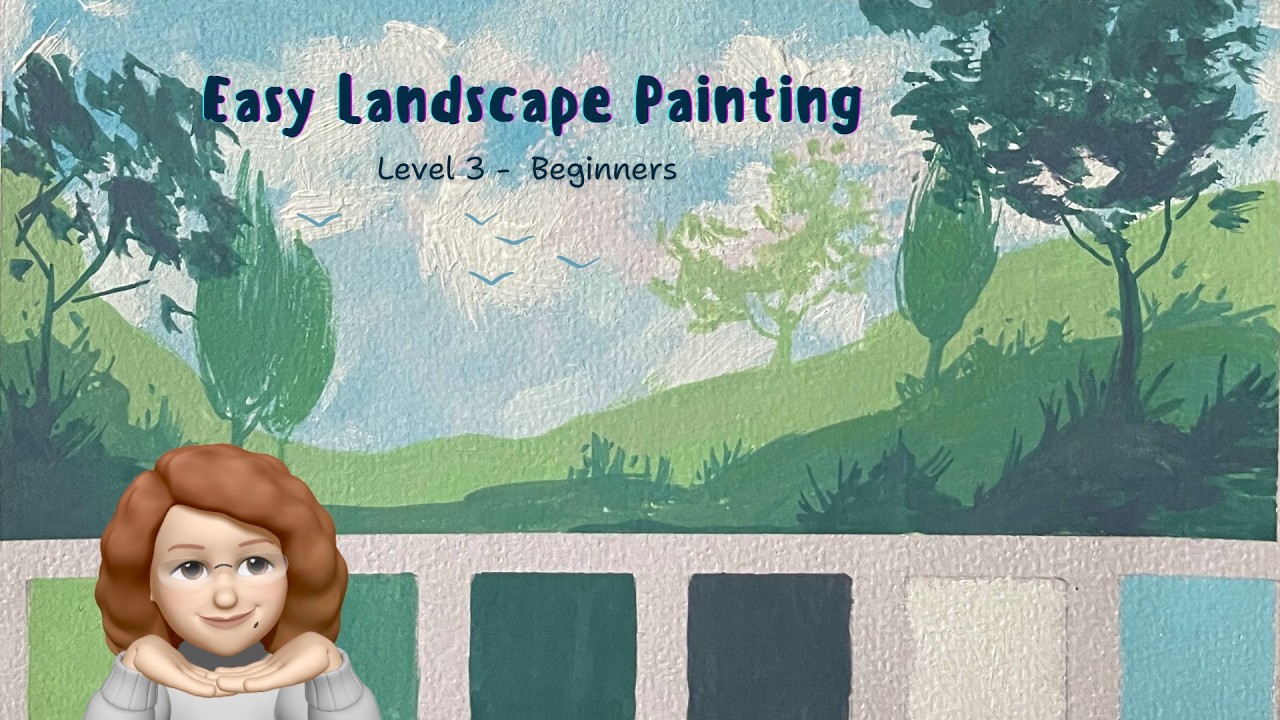 Easy and Beginner-Friendly Gouache Landscape - Aerial Perspective 🖼️🎨 
