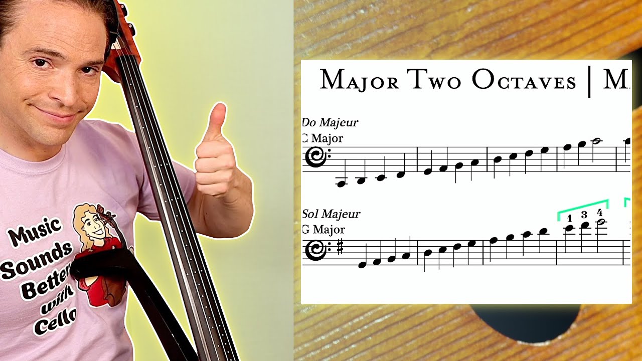How to Play Every Single MAJOR TWO OCTAVE Scale on Cello | The Scale Book