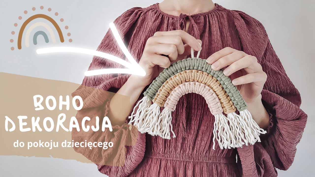 Makramowa tęcza DIY - boho dekoracja do pokoju dziecięcego