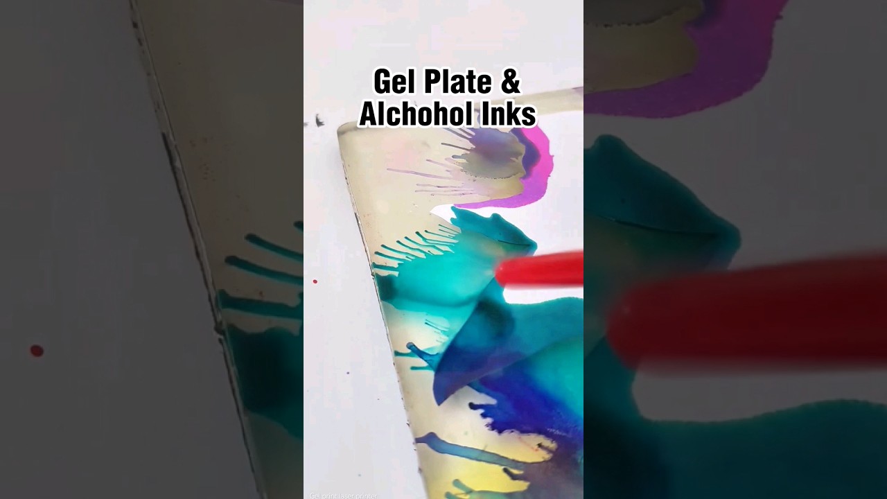 Using the Gel Plate with Alcohol Inks and a Laser Transfer 
