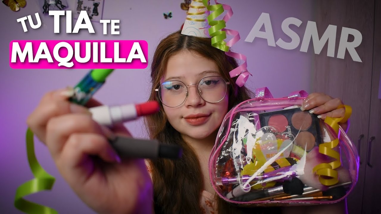 ASMR RP👉🏻tu TIA TE MAQUILLA 💄para TU CUMPLEAÑOS🎉🎂 ASMR en ESPAÑOL // Vivalen ASMR