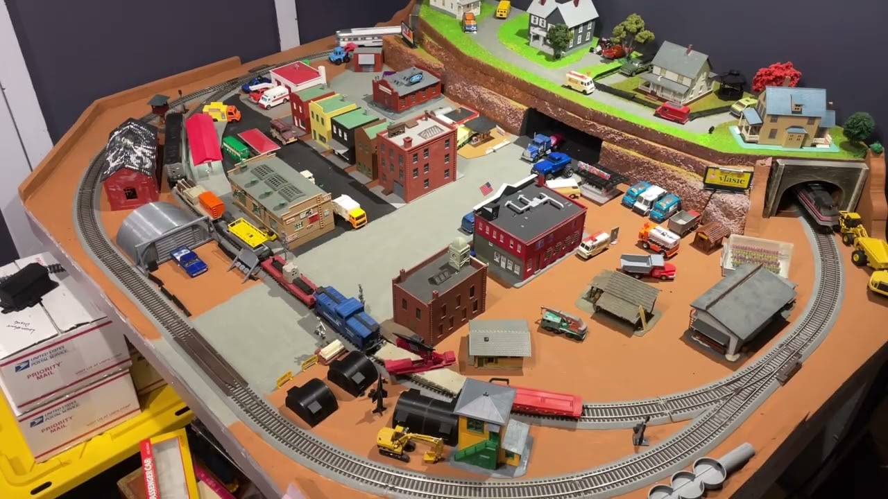 ASMR Model Railroad 1 Hour. HO 4x6 Layout.