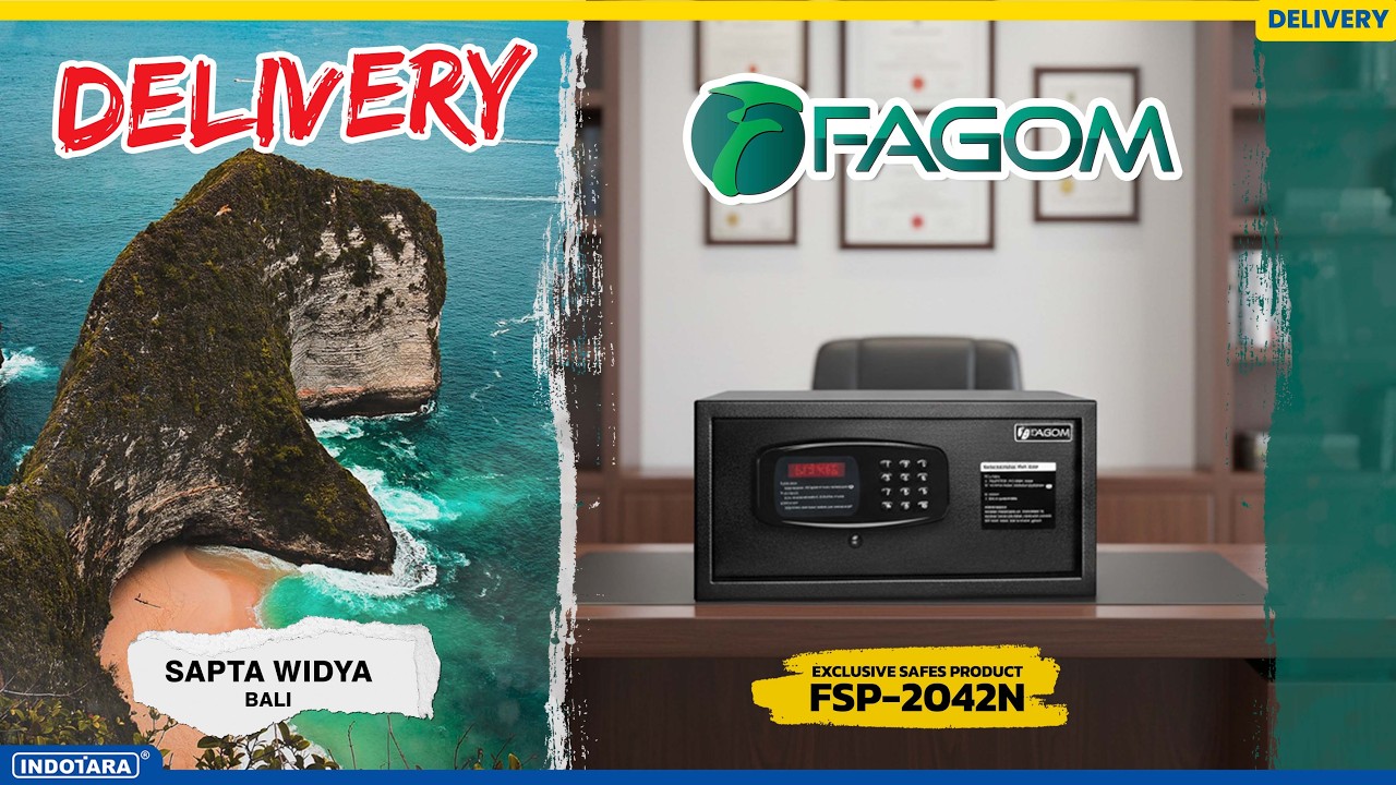 DELIVERY 10 UNIT FAGOM HOTEL SAFES PRODUCT - FSP-2042N UNTUK SAPTA WIDYA - BALI