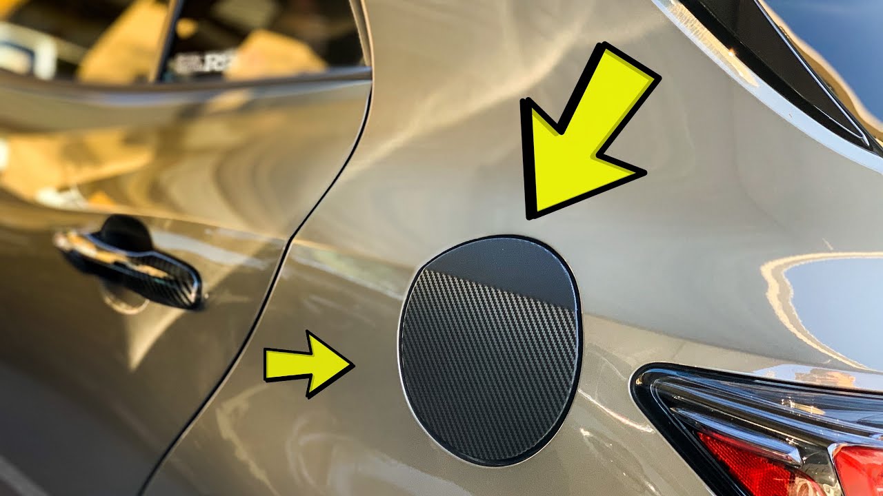 HOW TO WRAP FUEL DOOR/GAS LID CAP IN CARBON FIBER ON ANY CAR  TOYOTA COROLLA HATCHBACK 2019/20/21/22