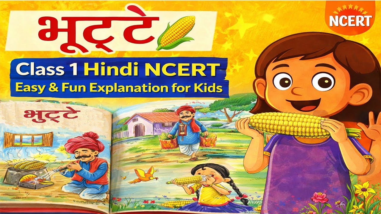 भुट्टे 🌽 | Class 1 Hindi NCERT Chapter 11 | Easy & Fun Explanation