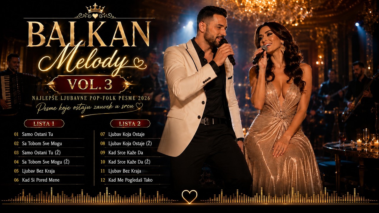Balkan Melody Vol. 3 ❤️ Najlep&scaron;e Ljubavne Pop-Folk Pesme 2026 | Romantični Dueti