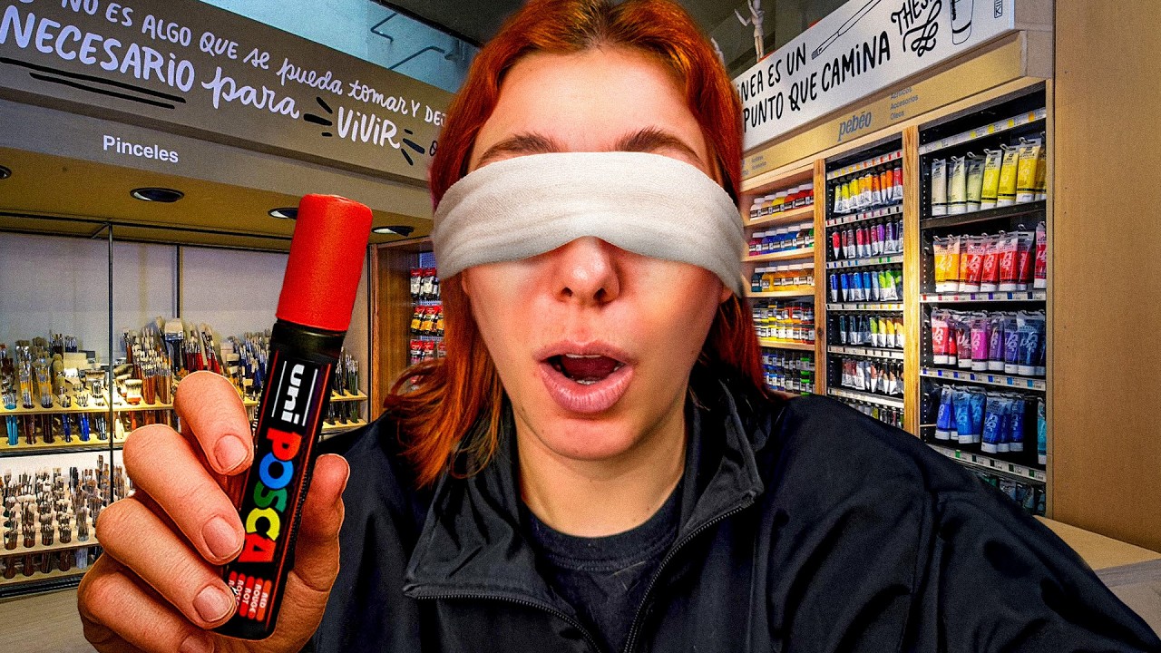 COMPRO materiales de ARTE con los OJOS VENDADOS