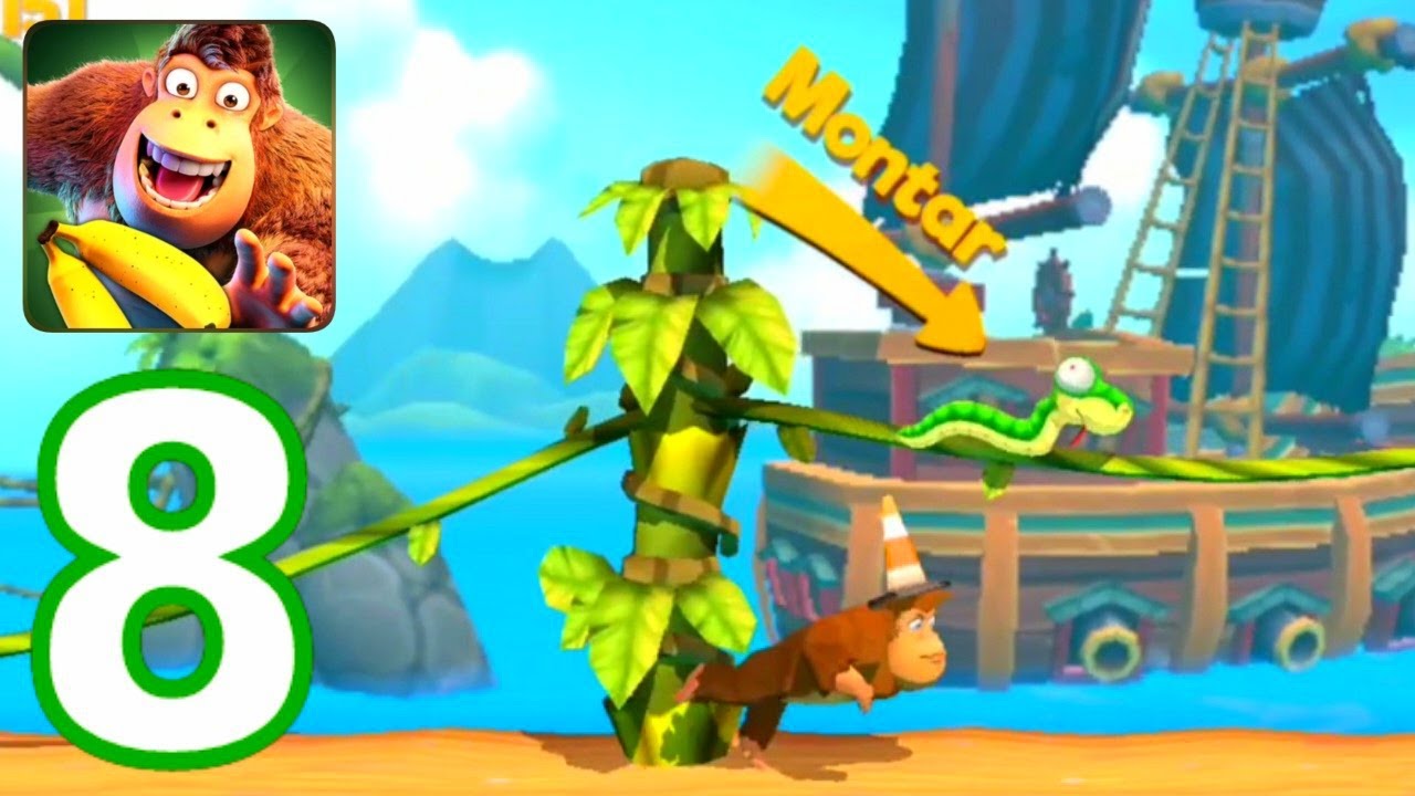 Banana Kong 2-(Gameplay 8)-Encuentro A Mi Amiga La Serpiente