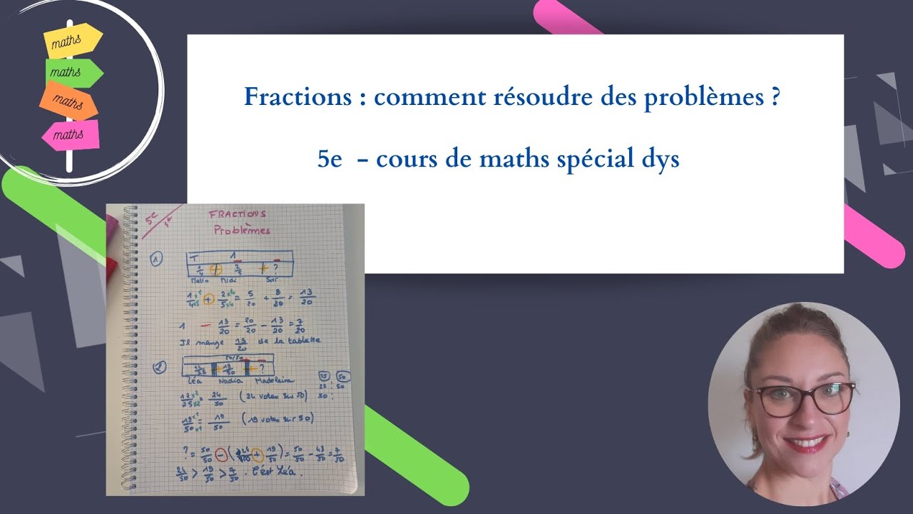Résoudre des problèmes avec des fractions — Méthode simple avec schéma en barres | Maths spécial DYS
