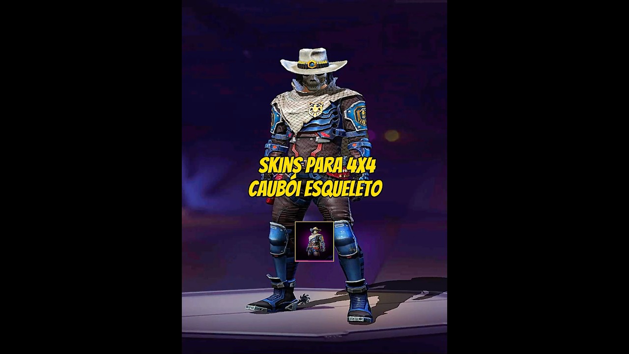 skins para 4x4 vers&atilde;o caub&oacute;i esqueleto #freefire #combina&ccedil;&atilde;off #pobrelkskins