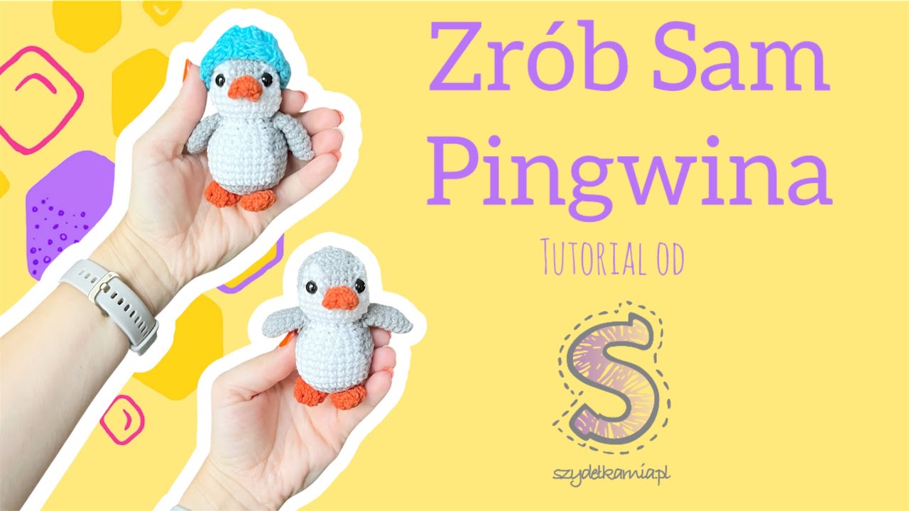 Zrób Sam maskotkę na szydełku ☆ Pingwin ☆ tutorial krok po kroku