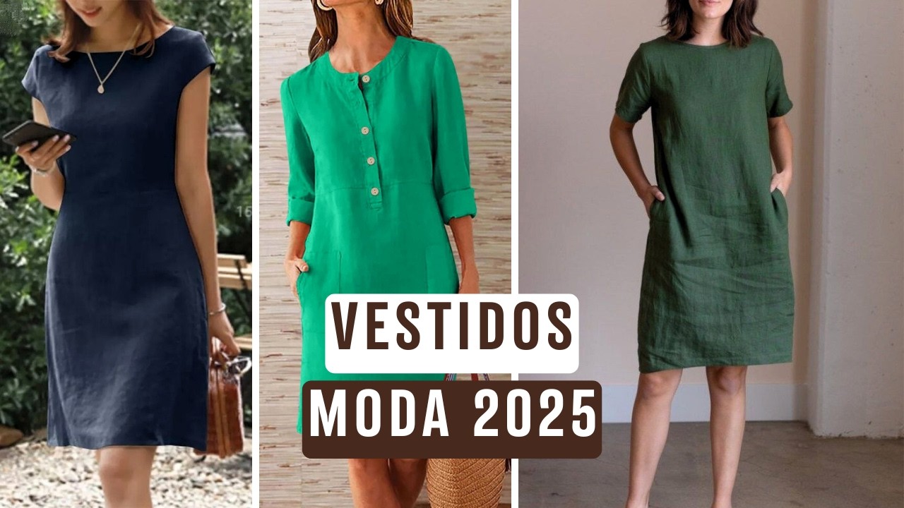 VESTIDOS de MODA para SENHORAS de 50, 60, 70, 80 ANOS - TENDÊNCIAS de MODA 2025