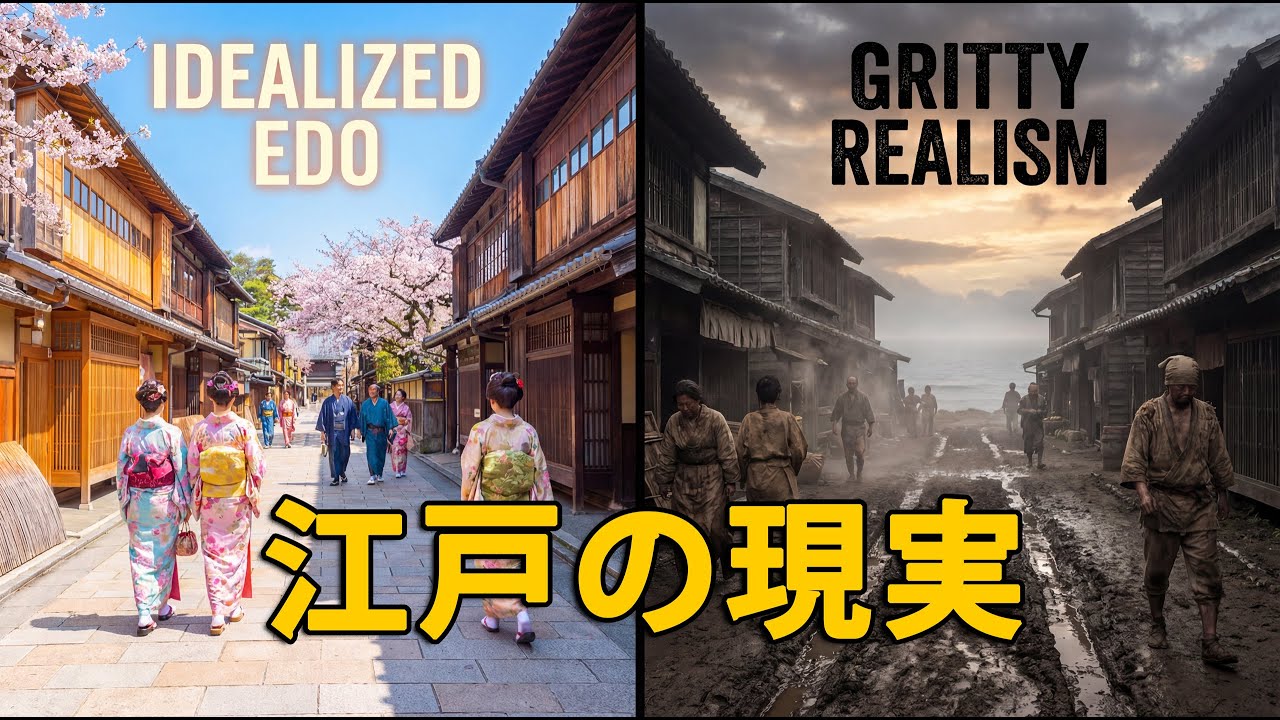 Walking Through Old Tokyo: A Realistic Reconstruction of Edo Japan | 江戸時代の旧東京を歩く: AIで再現する真実の街並みと生活感