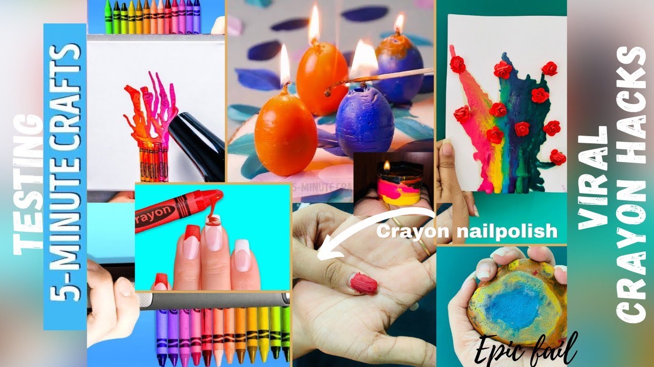 Testing out viral crayon hacks by 5 minute crafts [TAMIL]  Epic fail @priyavlogs