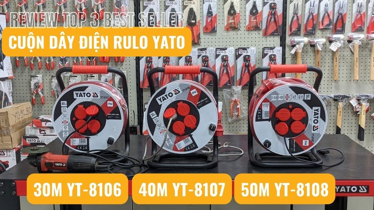 REVIEW| CUỘN DÂY ĐIỆN RULO | YATO | 30m YT-8106 | 40m YT-8107 | 50m YT-8108