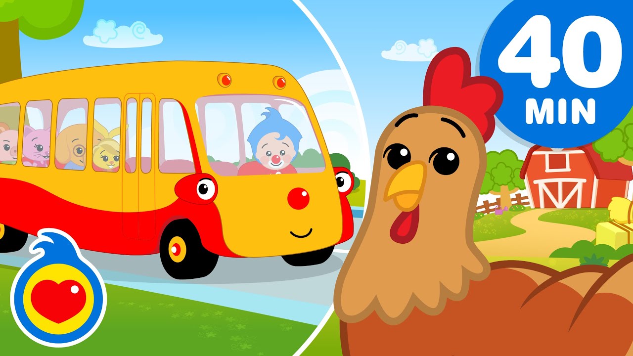 As Rodas do Ônibus 🚌 e + música infantil divertida para você! (40 min) | Um Herói do Coração ❤️