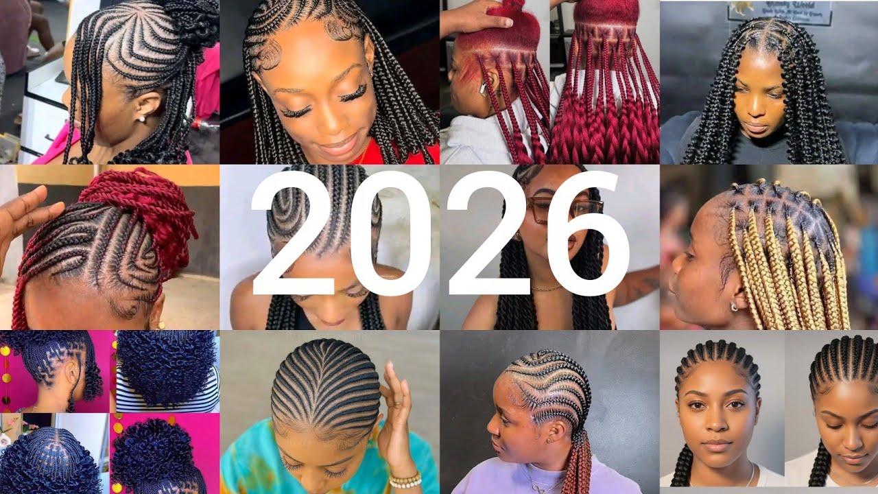 CUTE LATEST CORNROW BRAIDS HAIRSTYLES/GHANA WEAVING HAIRSTYLES/ STITCH BRAIDS HAIRSTYLES #viral
