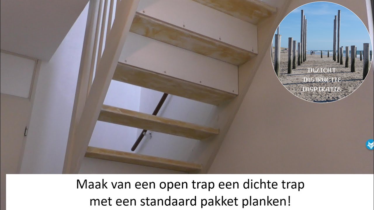 Open trap dichtmaken deel 1; met een standaard pakket planken