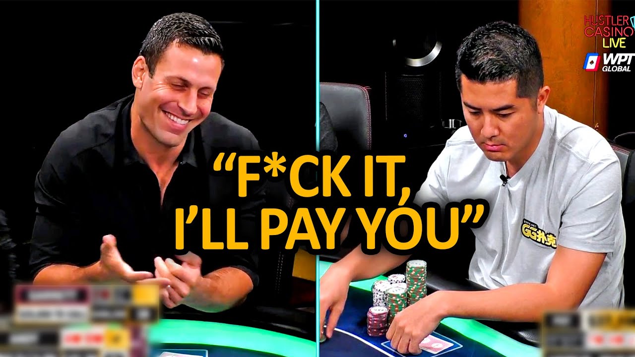 The Only Time Garrett Slowplayed a Monster Against Andy @Hustler Casino Live