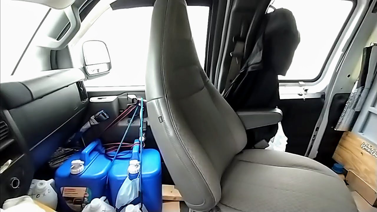 Turn your passenger seat into a recliner! van life hacks👍🚐😁