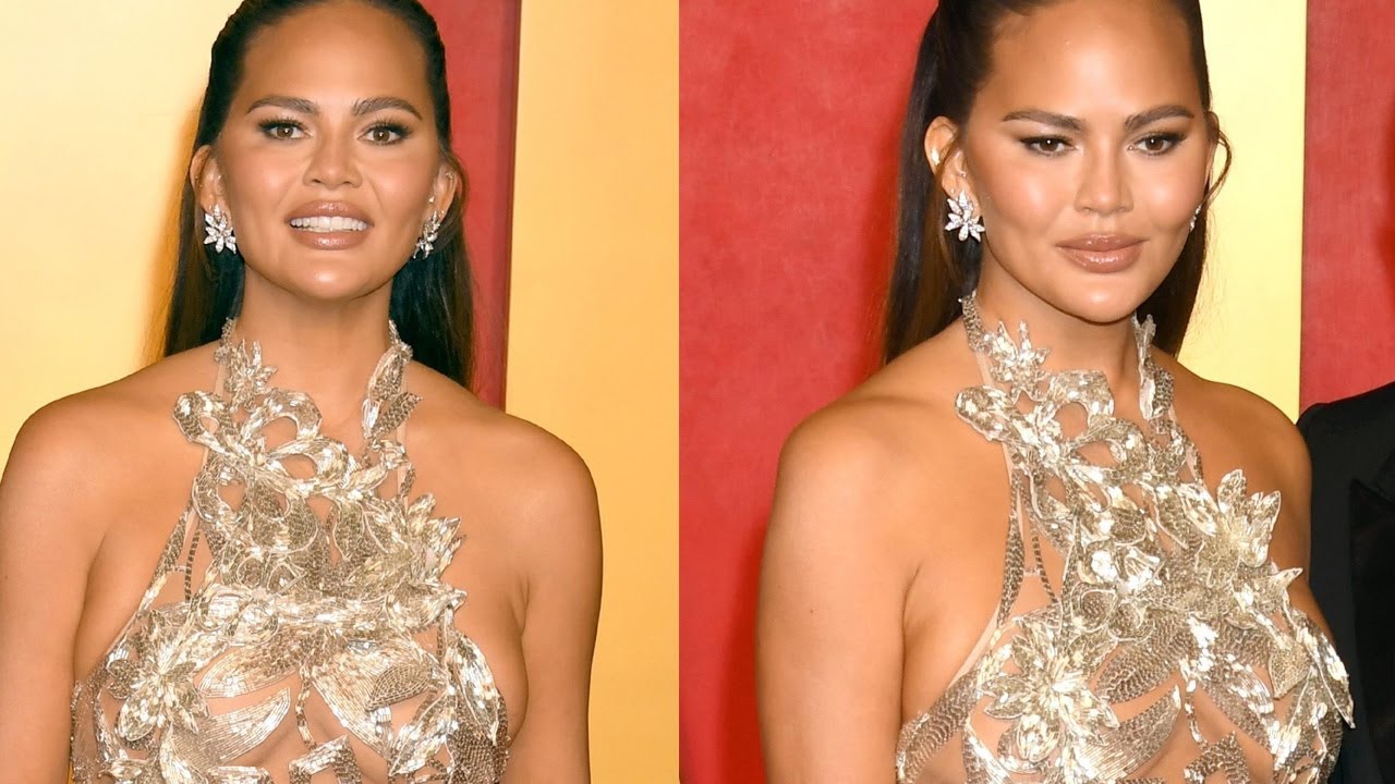 Chrissy Teigen at Vanity Fair Oscar Party in LA