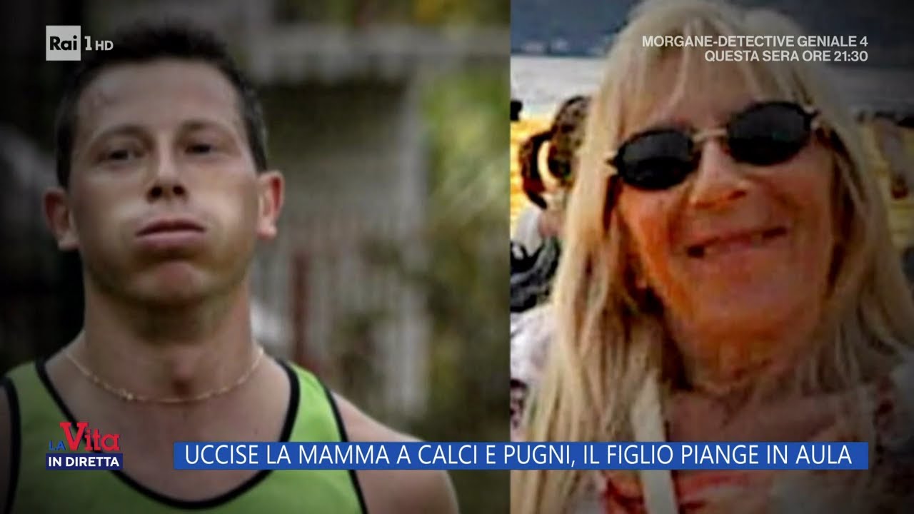 Uccise la mamma a calci e pugni, il figlio piange in aula - La Vita in diretta 25/03/2025