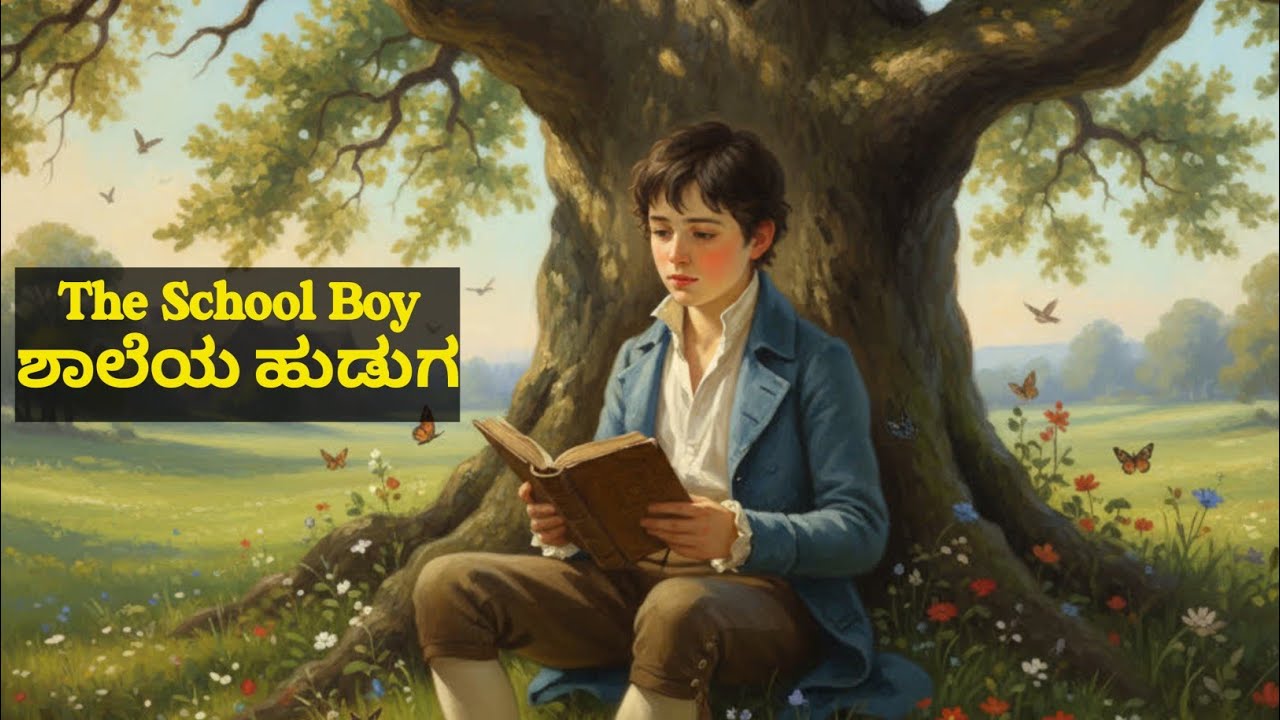 The School Boy (ಶಾಲೆಯ ಹುಡುಗ)/ Kannada Explanation/  William Blake/ Summary/  1st PUC