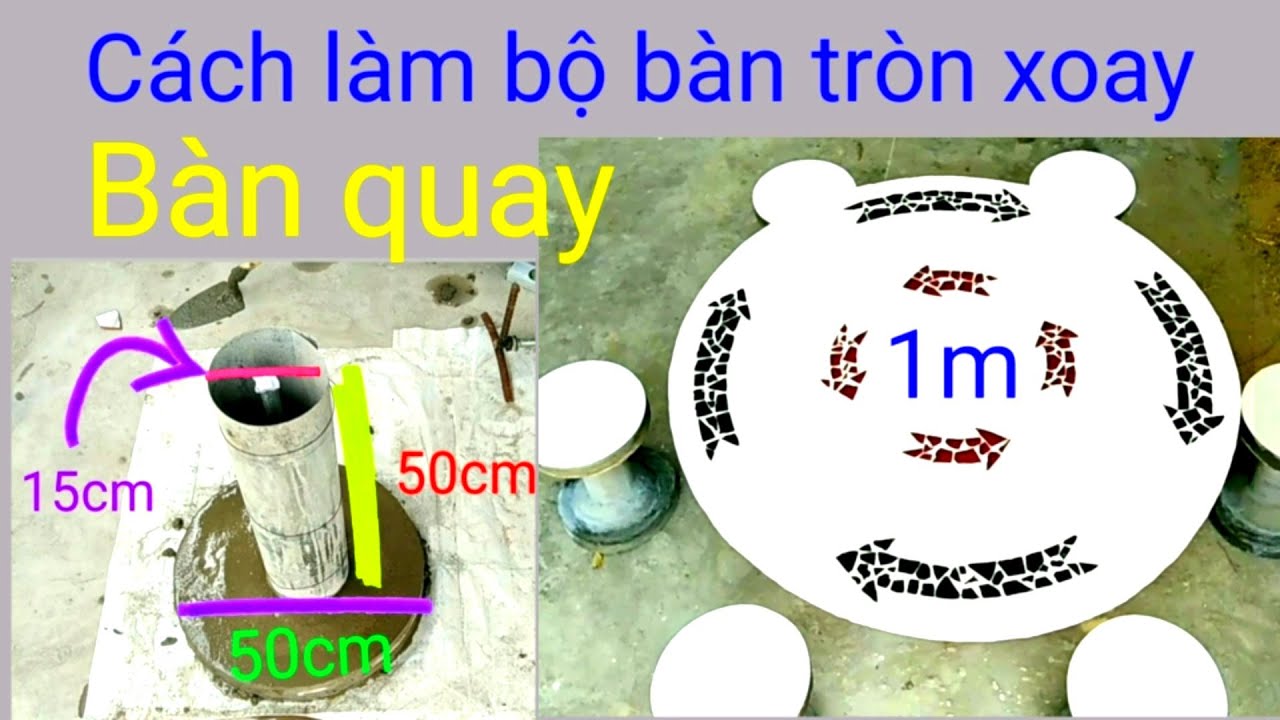 How to make a round table made of cement and ceramic tiles # 36