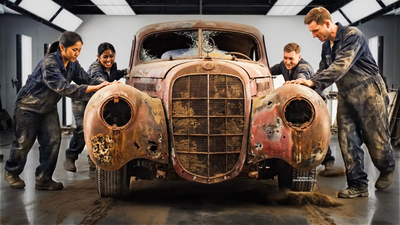 Buried In Sand | We Restored a Rare 1941 Mercedes 320 ROMETSCH | Pure ASMR Restoration | 2ndLifeWo