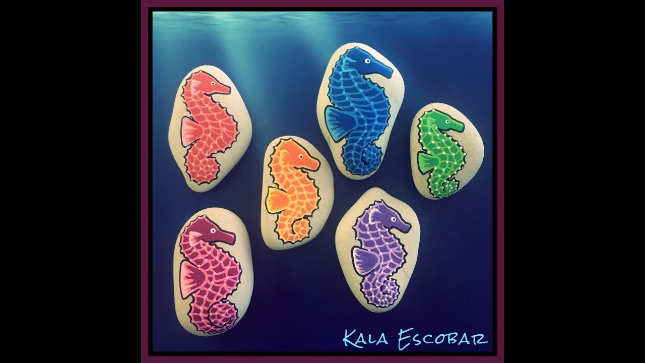 Seahorse Rock Painting Tutorial