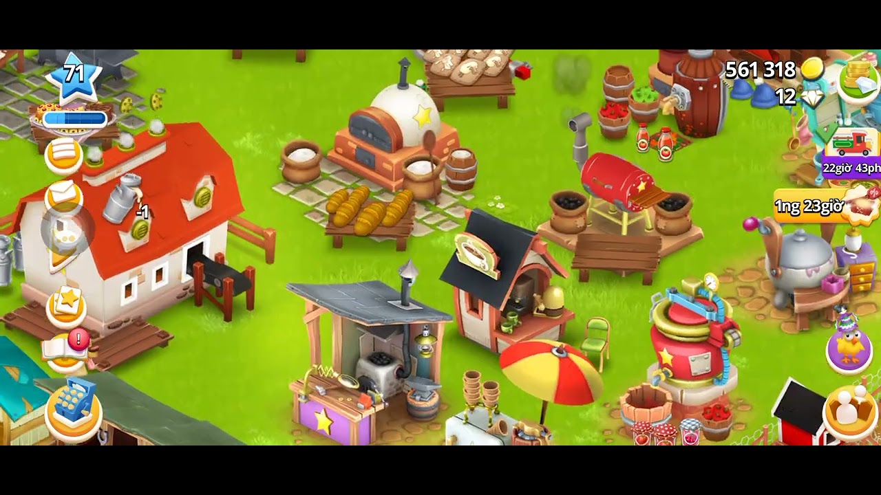 Hay Day Tập 449: Làm cả nửa tiếng nhưng số tài nguyên thiếu hụt chưa bổ sung đủ và giải cứu đơn hàng