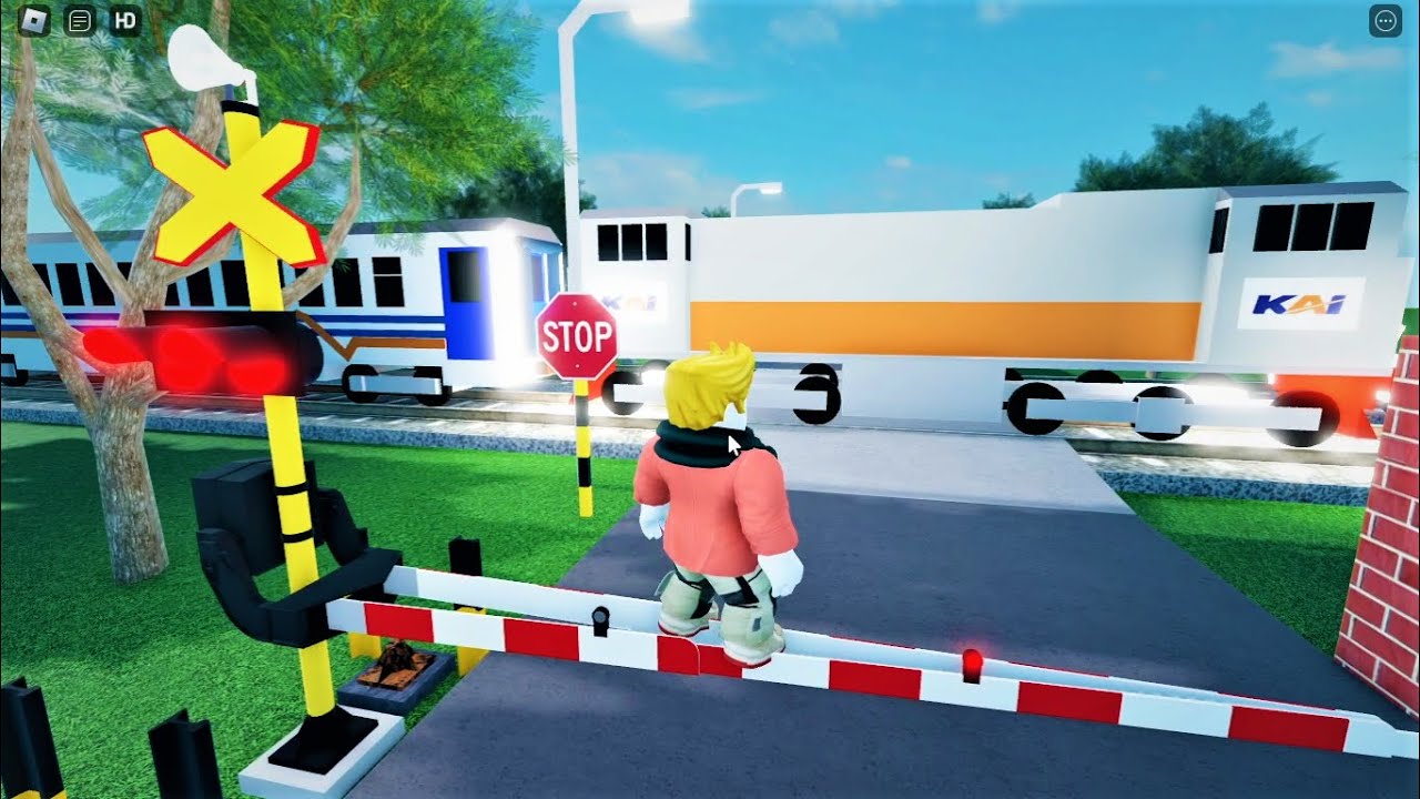 Nonton Perlintasan Kereta Api dari Atas Palang Portal #2