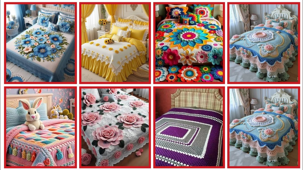 Nuevas sábanas de crochet 100% hilo de bordar tamaño king 