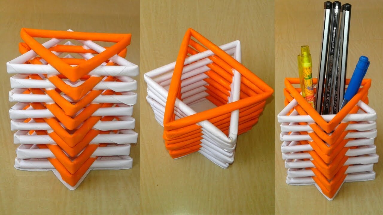 DIY Paper Pen Stand / Easy to make Paper Paper pen stand || SUNIL CREATION