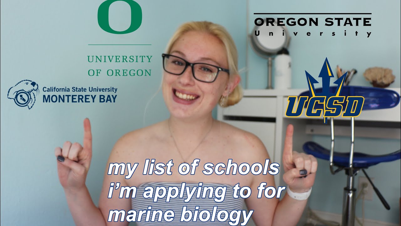 my lists of schools i'm applying to for marine biology