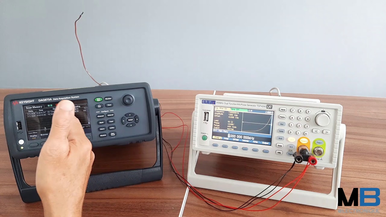 Démonstration - MB Electronique - Nouvelles fonctionnalités de la centrale d'acquisition DAQ973A